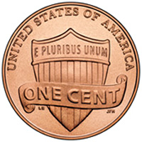 US Penny, back