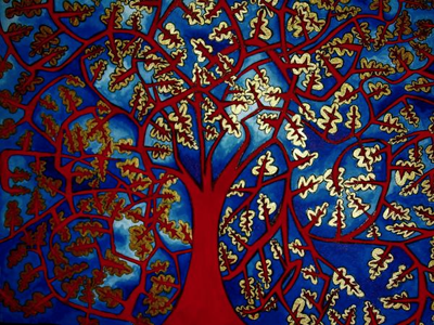 Illuminated Tree, by Haisla Collins