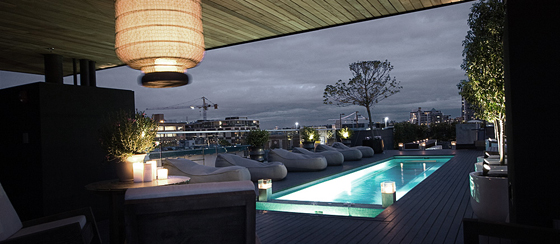 Keefer suites penthouse pool area