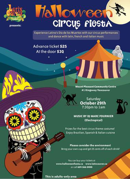Halloween Circus fiesta poster