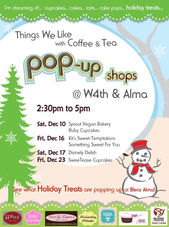 Blenz holiday popup poster