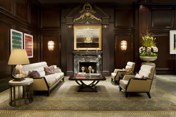 Rosewood Hotel Georgia Lobby Fireplace