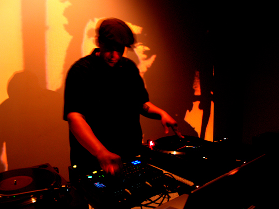 Jackson 2Bears, Iron Tomahawks, 2006-11, live video remix (VJ performance) on turntables using digitally recorded vinyl records, laptop & video projector. 