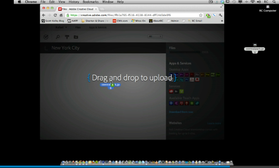Drag Drop file using Creative Cloud