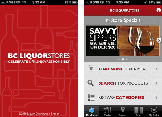 BC Liquor Stores screen shots