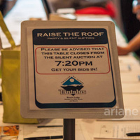 Raise the Roof silent auction sign