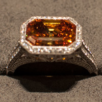 Tiffany orange diamond ring