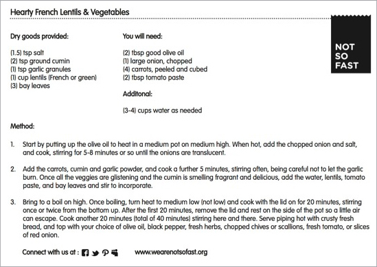 French lentils recipe