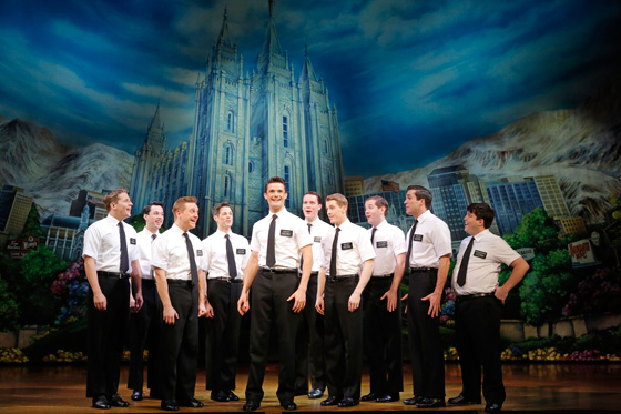 Book of Mormon First National Tour; photo by Joan Marcus 2013