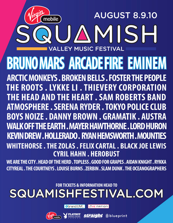 2014 Squamish Valley Music Festival poster