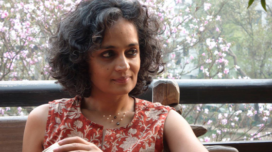 Arundhati Roy; photo by Sanjay Kak