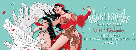 Burlesque Hall of Fame banner, 2014