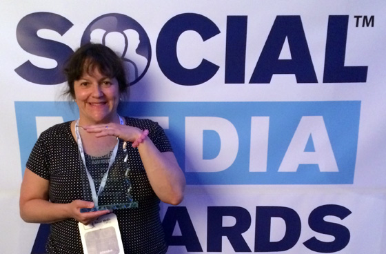 Ariane Colenbrander Best Personal Blog winner at Social Media Awards 2014