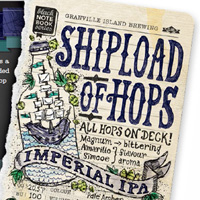 Shipload of Hops Imperial IPA label detail