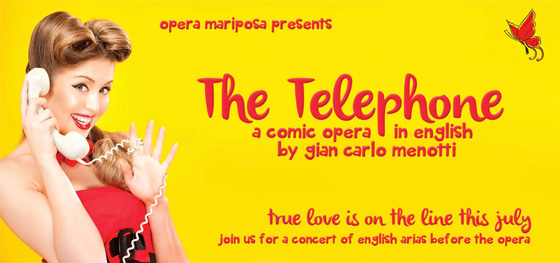 Opera Mariposa's The Telephone banner