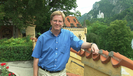 Rick Steves at  Hohenschwangau Castle, Germany