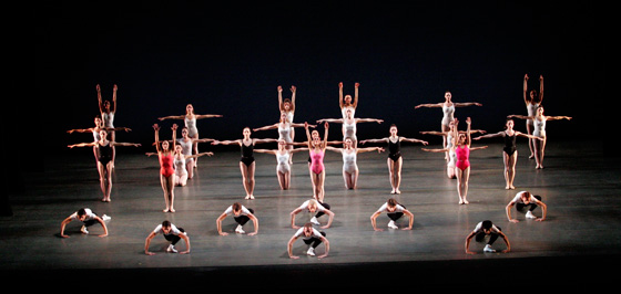 Miami City Ballet dancers in Symphony in Three Movements; photo by  Joe Gato
