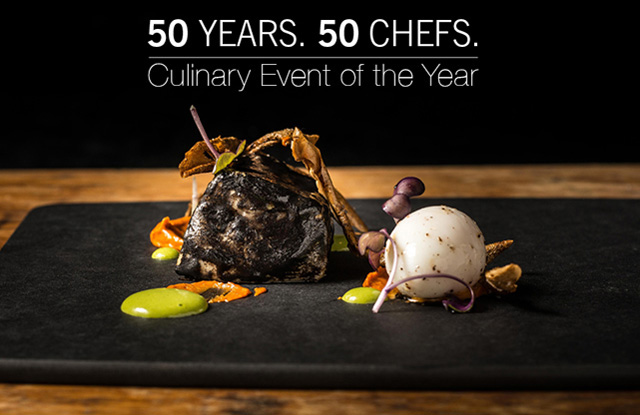 50 Chefs. 50 Years Gala banner