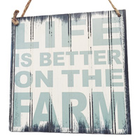 Life is Better on the Farm sign, Hopcott Meats