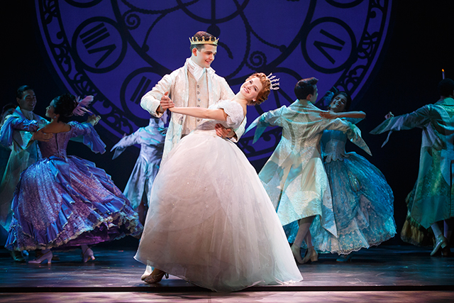 Hayden Stanes, Tatyana Lubov and the company of Rodgers and Hammerstein’s Cinderella