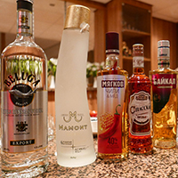 Russian vodka selection