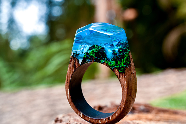 Secret Wood Azure Falls ring