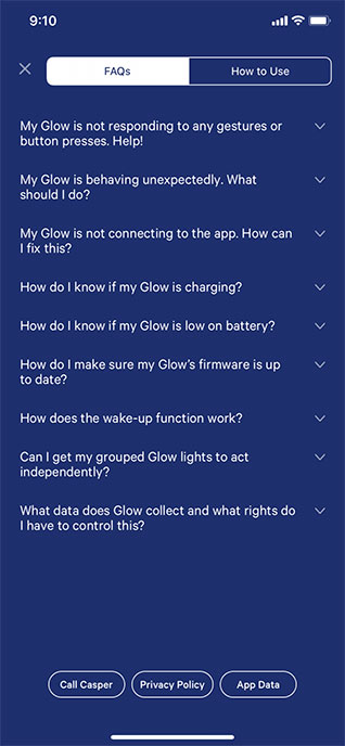 Casper glow app