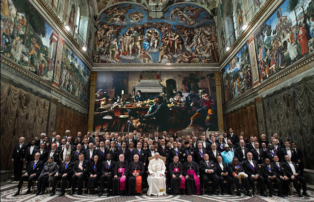 Sistine Chapel with pope
