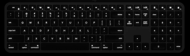 Illuminated Logitech keyboard