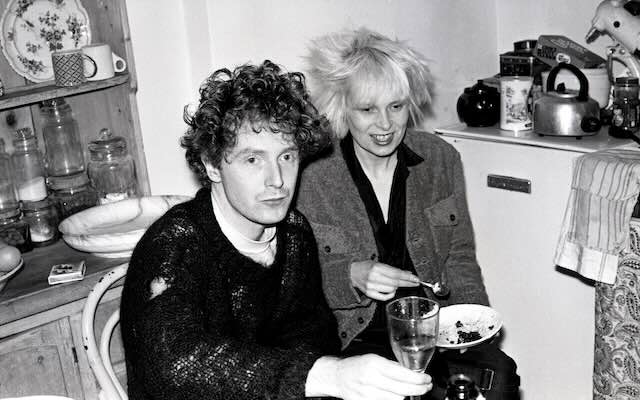 Malcolm Mclaren with Vivienne Westwood at Caroline Coon's house